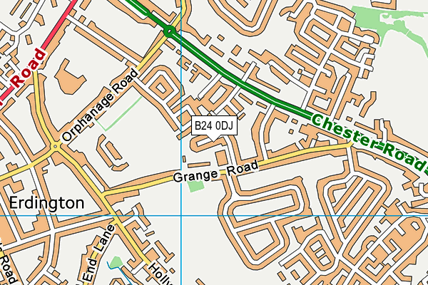 B24 0DJ map - OS VectorMap District (Ordnance Survey)