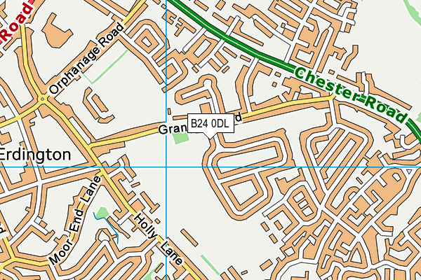 B24 0DL map - OS VectorMap District (Ordnance Survey)