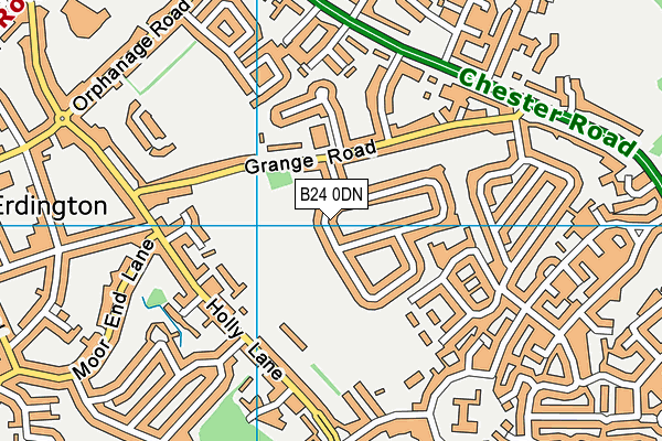 B24 0DN map - OS VectorMap District (Ordnance Survey)