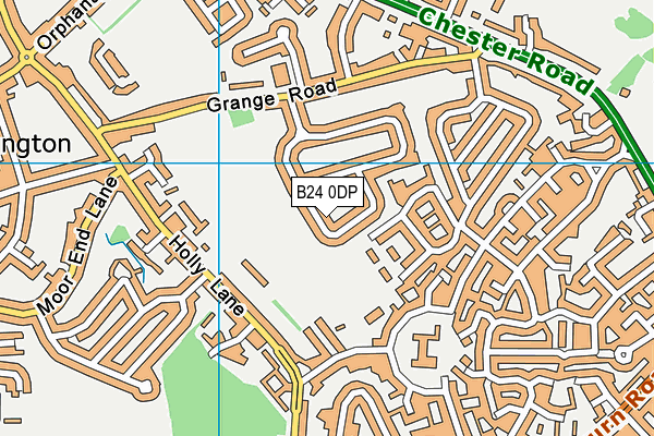 B24 0DP map - OS VectorMap District (Ordnance Survey)