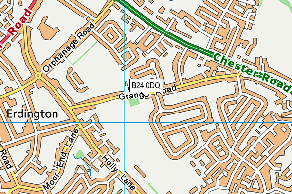 B24 0DQ map - OS VectorMap District (Ordnance Survey)