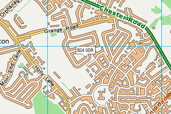 B24 0DR map - OS VectorMap District (Ordnance Survey)