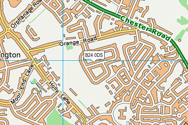 B24 0DS map - OS VectorMap District (Ordnance Survey)
