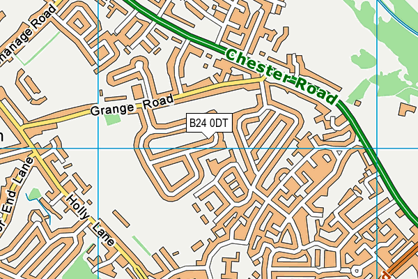 B24 0DT map - OS VectorMap District (Ordnance Survey)