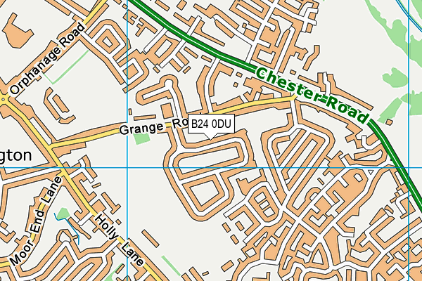 B24 0DU map - OS VectorMap District (Ordnance Survey)