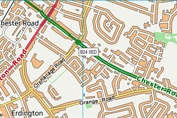 B24 0ED map - OS VectorMap District (Ordnance Survey)