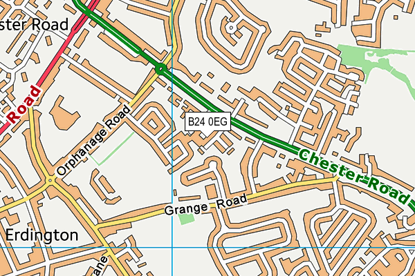 B24 0EG map - OS VectorMap District (Ordnance Survey)