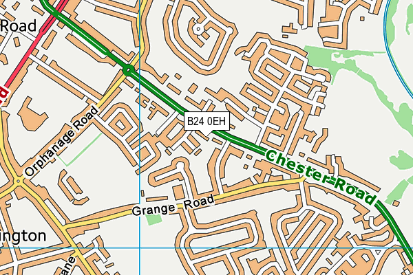 B24 0EH map - OS VectorMap District (Ordnance Survey)