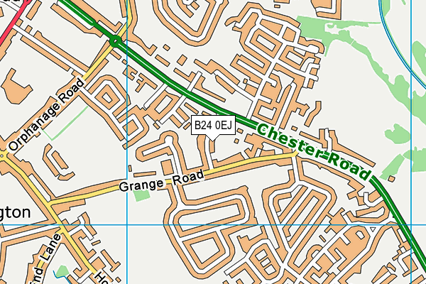 B24 0EJ map - OS VectorMap District (Ordnance Survey)