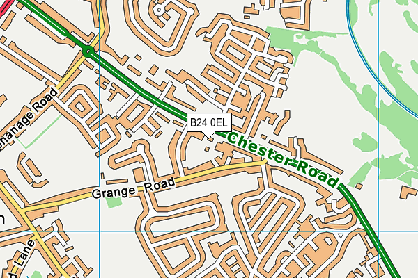 B24 0EL map - OS VectorMap District (Ordnance Survey)