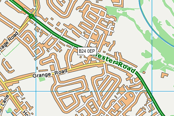 B24 0EP map - OS VectorMap District (Ordnance Survey)