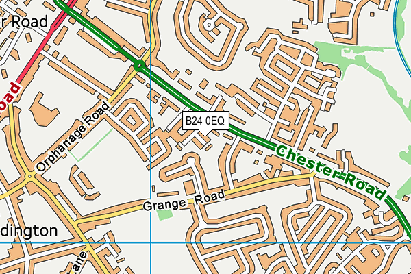 B24 0EQ map - OS VectorMap District (Ordnance Survey)