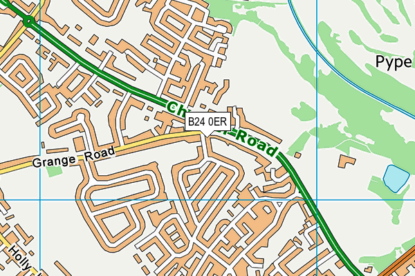 B24 0ER map - OS VectorMap District (Ordnance Survey)