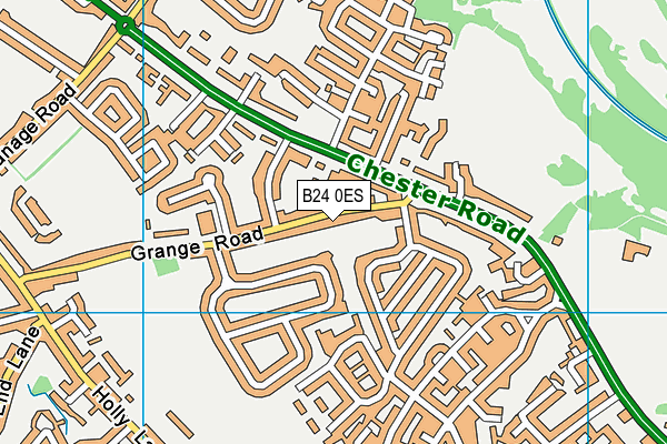 B24 0ES map - OS VectorMap District (Ordnance Survey)