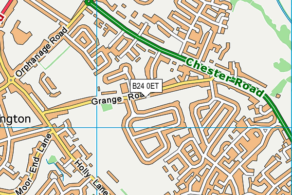 B24 0ET map - OS VectorMap District (Ordnance Survey)