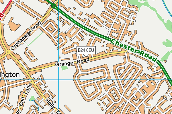 B24 0EU map - OS VectorMap District (Ordnance Survey)