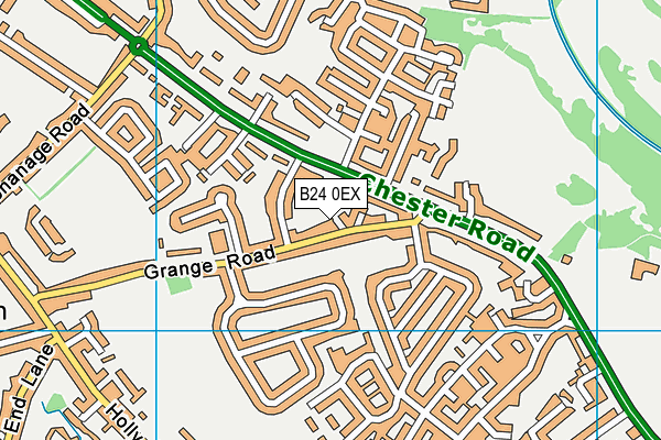B24 0EX map - OS VectorMap District (Ordnance Survey)