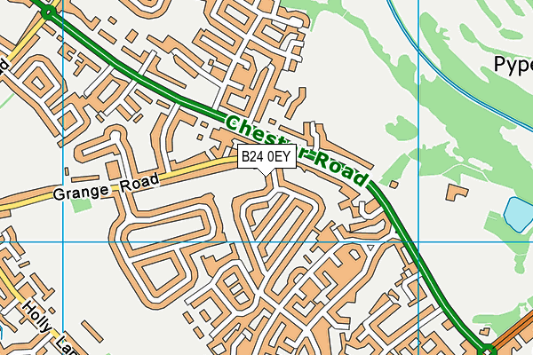 B24 0EY map - OS VectorMap District (Ordnance Survey)