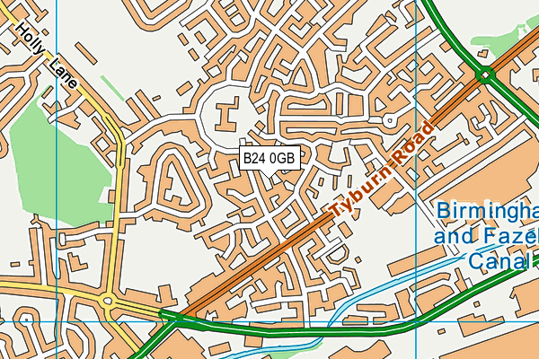 B24 0GB map - OS VectorMap District (Ordnance Survey)