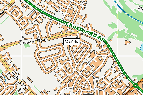 B24 0HA map - OS VectorMap District (Ordnance Survey)