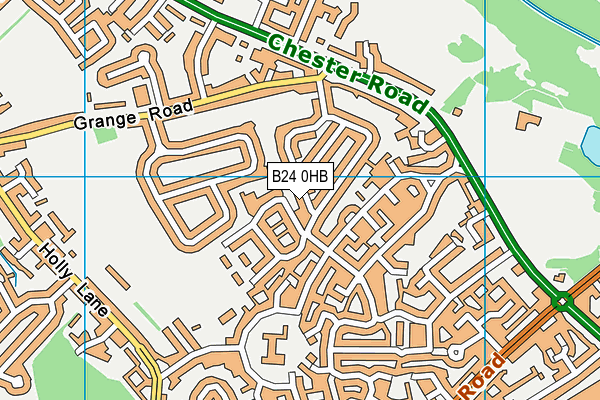 B24 0HB map - OS VectorMap District (Ordnance Survey)