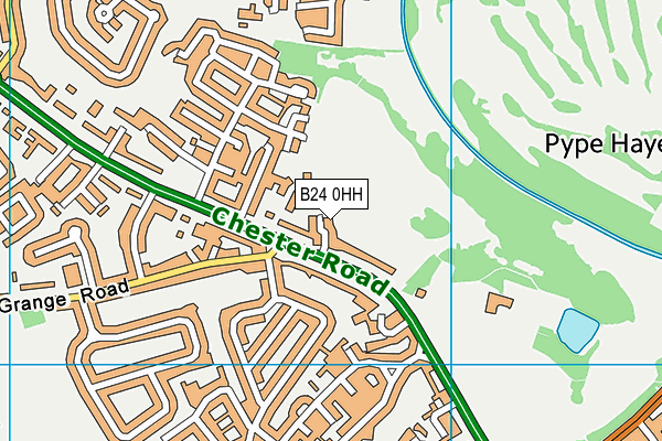 B24 0HH map - OS VectorMap District (Ordnance Survey)