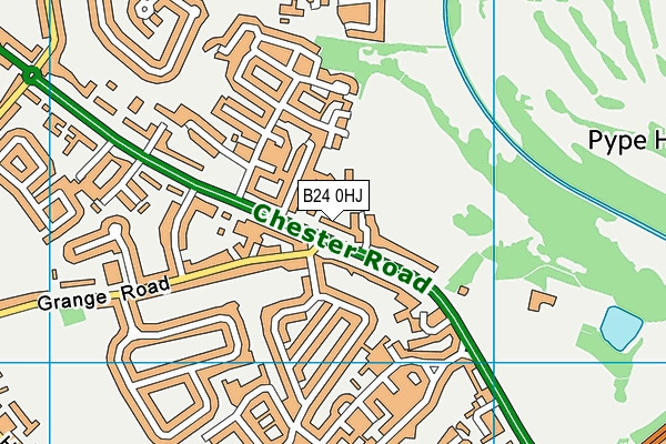 B24 0HJ map - OS VectorMap District (Ordnance Survey)