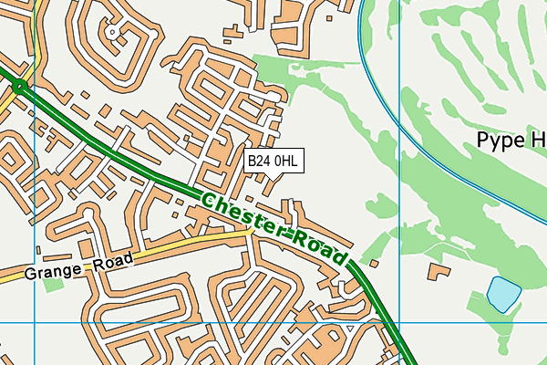 B24 0HL map - OS VectorMap District (Ordnance Survey)