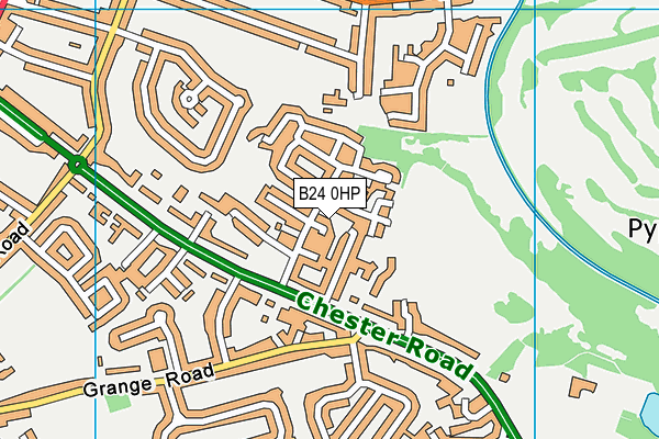 B24 0HP map - OS VectorMap District (Ordnance Survey)