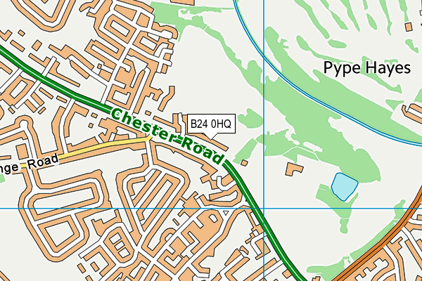 B24 0HQ map - OS VectorMap District (Ordnance Survey)