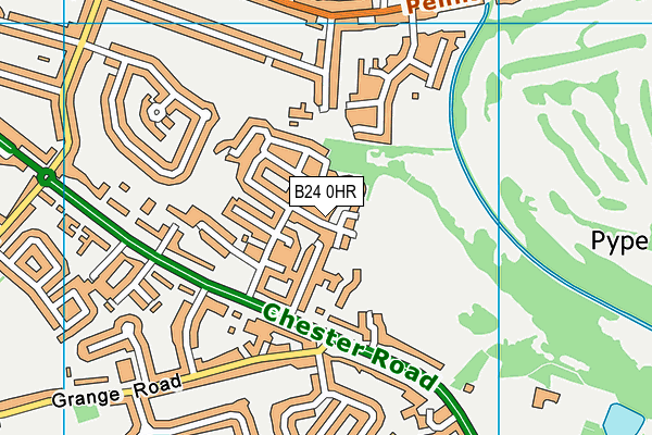 B24 0HR map - OS VectorMap District (Ordnance Survey)