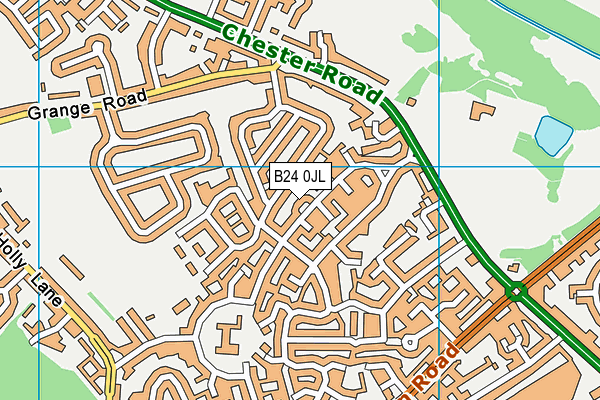 B24 0JL map - OS VectorMap District (Ordnance Survey)