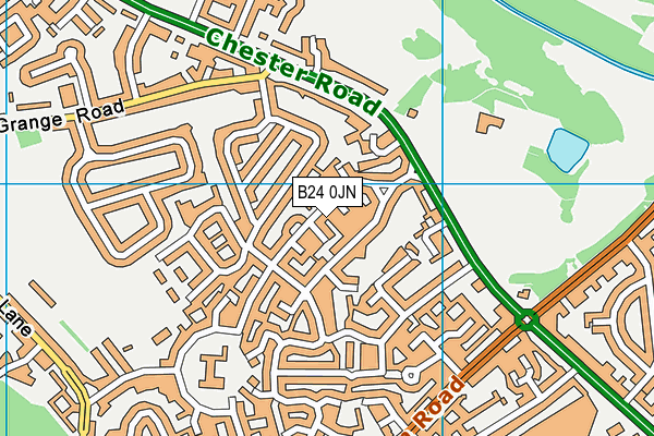 B24 0JN map - OS VectorMap District (Ordnance Survey)