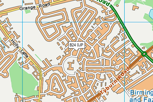 Paget Primary School map (B24 0JP) - OS VectorMap District (Ordnance Survey)