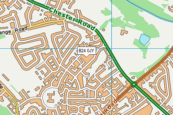 B24 0JY map - OS VectorMap District (Ordnance Survey)