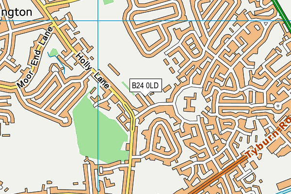B24 0LD map - OS VectorMap District (Ordnance Survey)