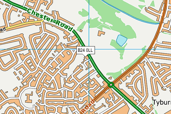 B24 0LL map - OS VectorMap District (Ordnance Survey)