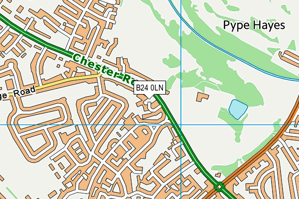 B24 0LN map - OS VectorMap District (Ordnance Survey)