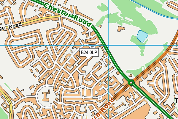 B24 0LP map - OS VectorMap District (Ordnance Survey)
