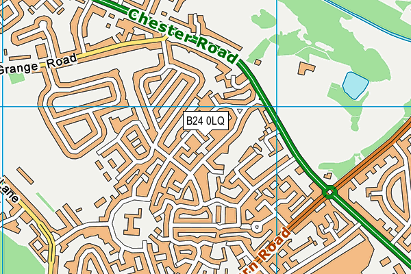 B24 0LQ map - OS VectorMap District (Ordnance Survey)