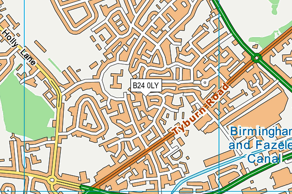 B24 0LY map - OS VectorMap District (Ordnance Survey)