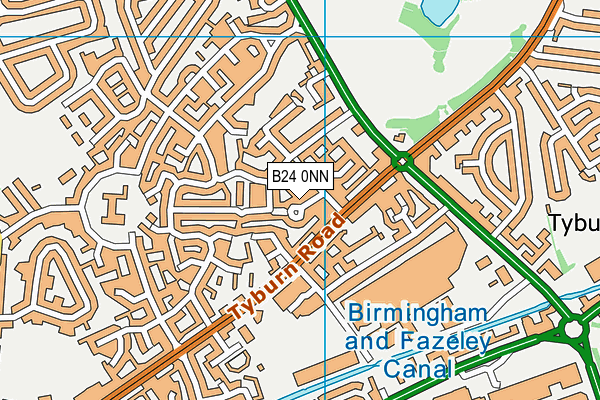 B24 0NN map - OS VectorMap District (Ordnance Survey)