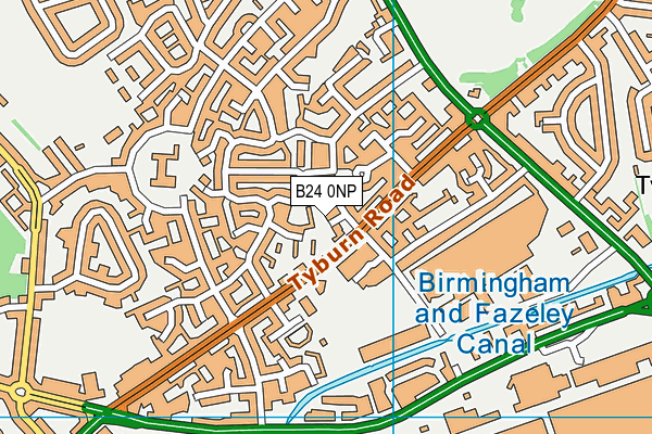 B24 0NP map - OS VectorMap District (Ordnance Survey)