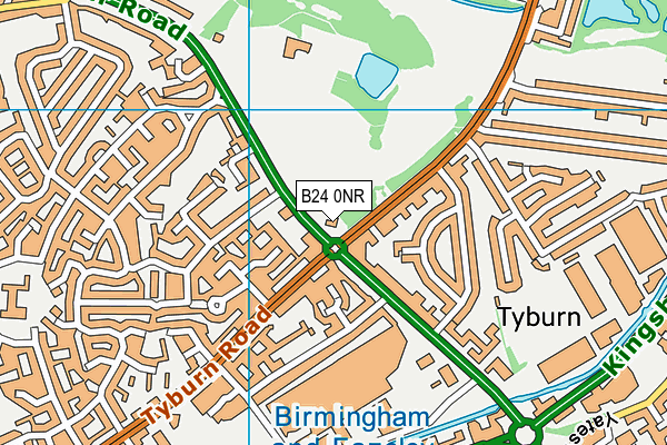 B24 0NR map - OS VectorMap District (Ordnance Survey)