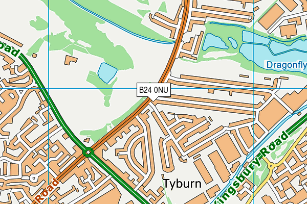 B24 0NU map - OS VectorMap District (Ordnance Survey)