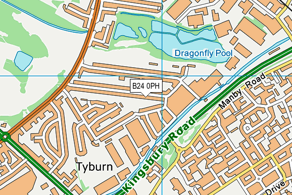 B24 0PH map - OS VectorMap District (Ordnance Survey)
