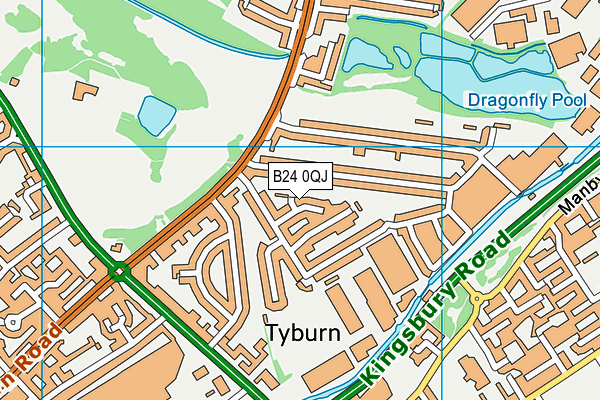 B24 0QJ map - OS VectorMap District (Ordnance Survey)