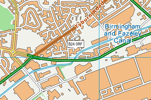 B24 0RF map - OS VectorMap District (Ordnance Survey)