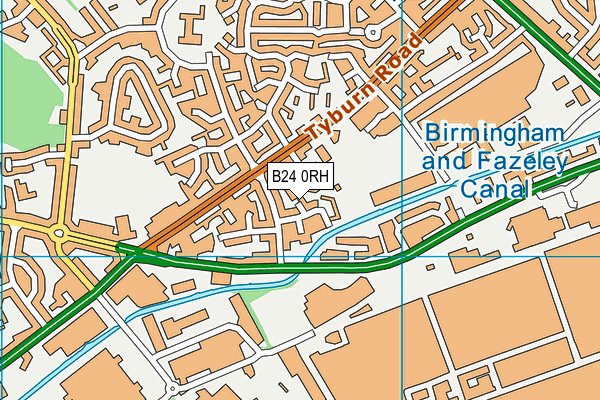 B24 0RH map - OS VectorMap District (Ordnance Survey)