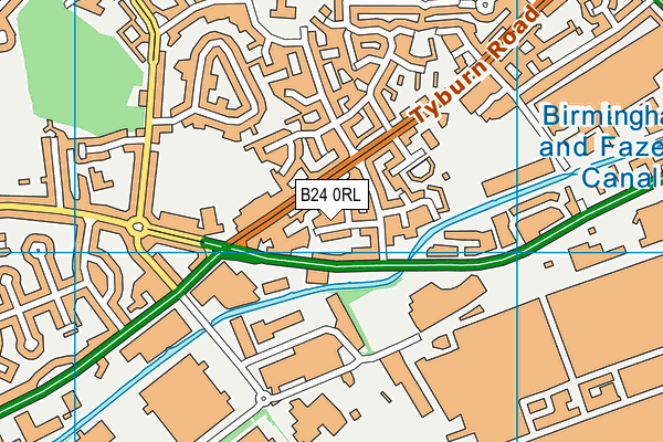 B24 0RL map - OS VectorMap District (Ordnance Survey)